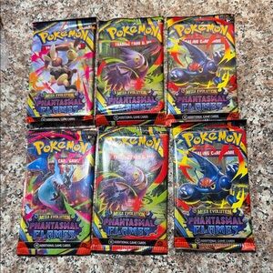 Pokemon Phantasmal Flames Card  Pack Set 6 PCs